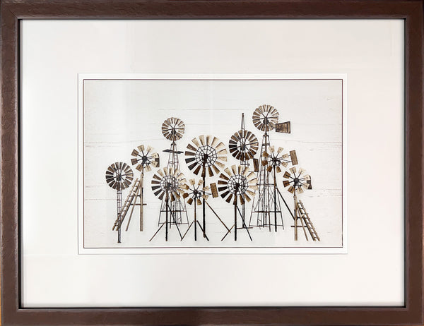 Framed Print - Maniototo Windmills