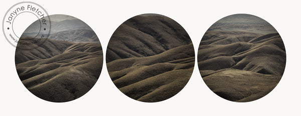 Framed Print - Idaburn Hills Triptych