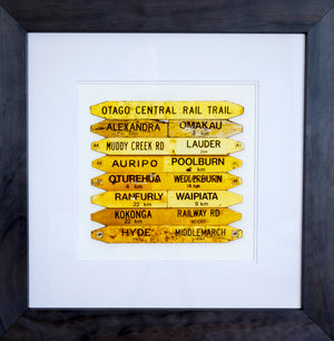 Charcoal Framed - Rail Trail Road, Central Otago