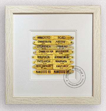 White Rustic Framed - Maniototo Road