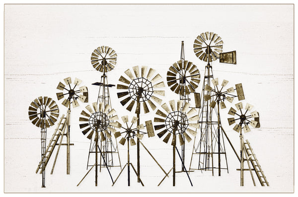 Unframed Photographic Print - Maniototo Windmills